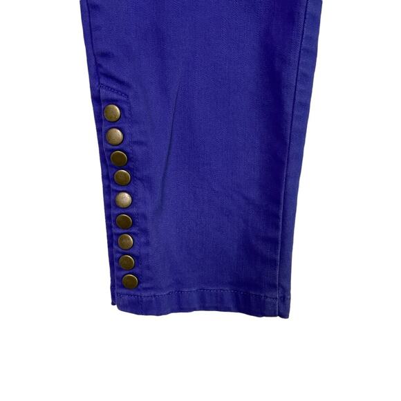 Soft Surroundings Colorful Metro Purple Pull On Denim Leggings Size Small Petite - Picture 2 of 7
